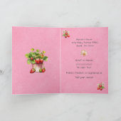 Berry Sweet Rose En vichy Baby shower Invitation (Intérieur)