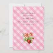 Berry Sweet Rose En vichy Baby shower Invitation (Dos)