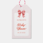 Berry Sweet Roze Coquette Baby shower Cadeaulabel (Voorkant)