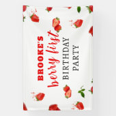 Berry Sweet Strawberry 1er Anniversaire Bannière (Verticale)