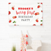 Berry Sweet Strawberry 1er Anniversaire Bannière (Insitu)