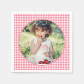 Berry Sweet Strawberry 1st Birthday Party Servet (Voorkant)