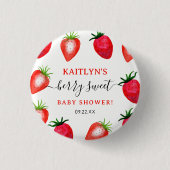 Berry Sweet Strawberry Baby shower Favoriet Ronde Button 3,2 Cm (Voorkant)