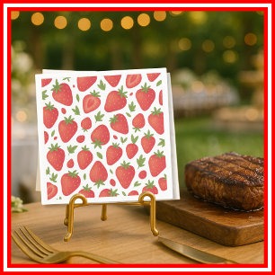 Berry Sweet Strawberry Baby shower Servet