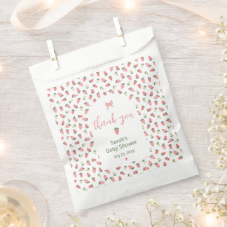 Berry Sweet Strawberry Baby Shower Thank You Bedankzakje