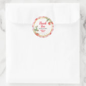 Berry Sweet Strawberry Bedankt dat je hier bent Ronde Sticker (Tas)