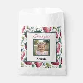 Berry Sweet Strawberry Birthday Thank You Photo Bedankzakje