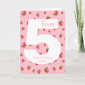 Berry Sweet Strawberry Bonne carte d'anniversaire (Devant)