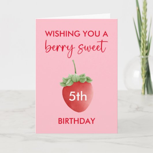 Berry Sweet Strawberry Bonne carte d'anniversaire (Devant)