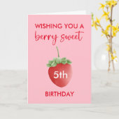 Berry Sweet Strawberry Bonne carte d'anniversaire (Fleur jaune)