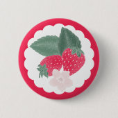 Berry Sweet Strawberry Button – Red Fruit Theme (Voorkant)