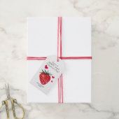 Berry Sweet Strawberry Gift Label Cadeaulabel (Met Touw)