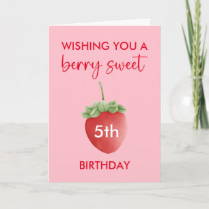 Berry Sweet Strawberry Happy Birthday Kaart