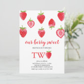 Berry Sweet Strawberry Invitation de deuxième anni (Debout devant)