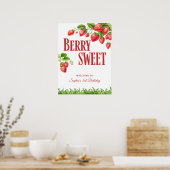 Berry Sweet Strawberry Party Affiche de bienvenue (Cuisine)