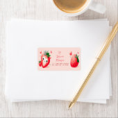 Berry Sweet Strawberry Party Return Address Label (Insitu)