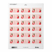 Berry Sweet Strawberry Party Return Address Label (Full Sheet)