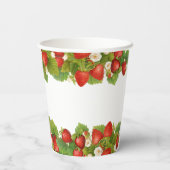 Berry Sweet Strawberry Theme Verjaardagsfeestje Papieren Bekers (Achterkant)