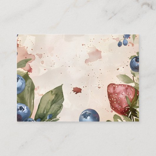 Berry Sweet Strawberry Vrijgezellenfeest recept Informatiekaartje (Achterkant)