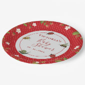 Berry Sweet Strawberry Waterverf Baby Papieren Bordje (Gekanteld)