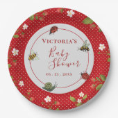 Berry Sweet Strawberry Waterverf Baby Papieren Bordje (Voorkant)