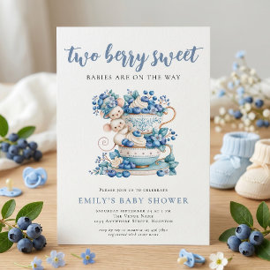Berry Sweet Twin Blueberry Muizen Theekopje Baby S Kaart