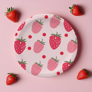 Berry Sweet Verjaardag met Aardbei Papieren Bordje