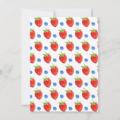 Berry Sweet Waterverf Invitation Red White Blue Kaart (Achterkant)