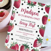 Berry Theme Editable 1er Anniversaire Invitation -