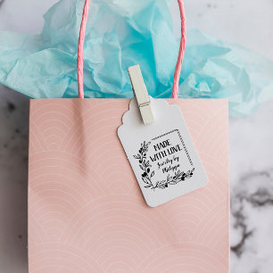 Berry Twigs Square Lijst gemaakt met liefde Rubberstempel