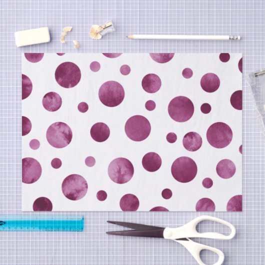 Berry Waterverf Polka Dots Tissuepapier (Craft)