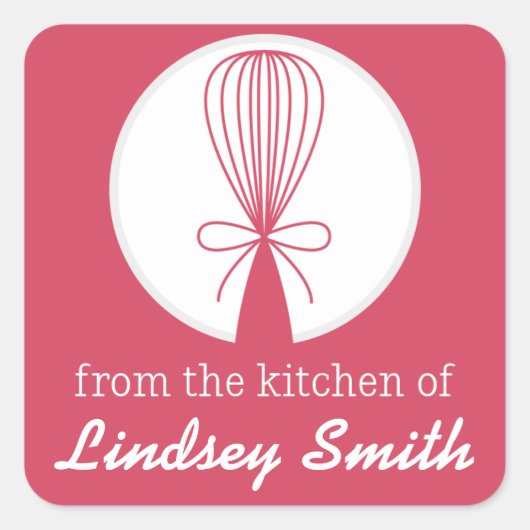 Berry Whisk Silhouette Étiquettes de cuisine (Devant)