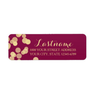 Berry Wijn en Gouden Sparkle Etiket