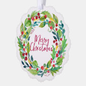 Berry Wreath Paper Ornament Card (Links)