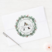Berry Wreath Return Address Sticker (Envelop)