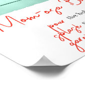 Berry Zoet Baby shower Moeder Osa Bar Poster (Hoek)