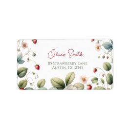 Berry zoete aardbeien Adres Etiket