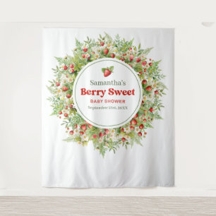 Berry Zoete Boho Arch Roze Wilde Aardbei Wandkleed