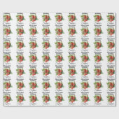 Berry Zoete verjaardag Aangepaste Aardbei Cadeaupapier (Vlak)