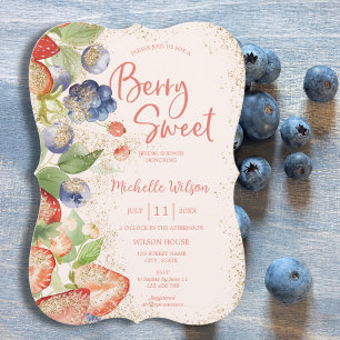 Berry Zoete Zomer Wilde Bessen & Bloemen Bruids Kaart