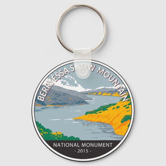 Berryessa Snow Mountain  Nationaal Monument Sleutelhanger (Voorkant)