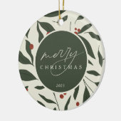Berryful Botanical Christmas Keramisch Ornament (Links)