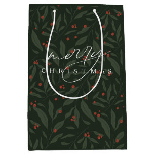 Berryful Botanical Merry Christmas Medium Cadeauzakje
