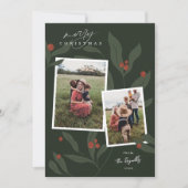 Berryful Botanische Multi Foto Kerstmis Kaart (Voorkant)