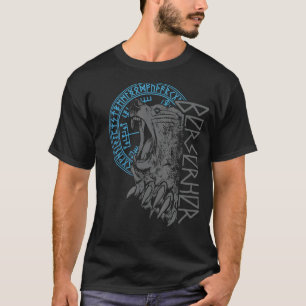 Berserker Beer Warrior Odin Runes Nordic Compass V T-shirt