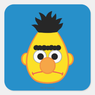 Bert Boze Gezicht Vierkante Sticker