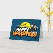 Bert en Ernie | Happy Halloween Kaart (Gele Bloem)