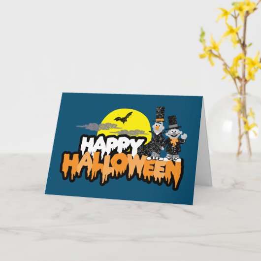 Bert en Ernie | Happy Halloween Kaart (Gele Bloem)
