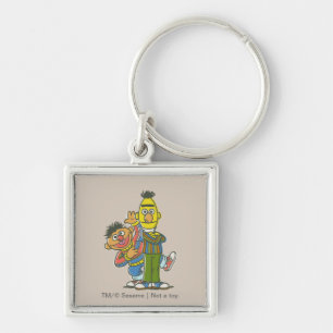 Bert en Ernie Klassieke Stijl Sleutelhanger