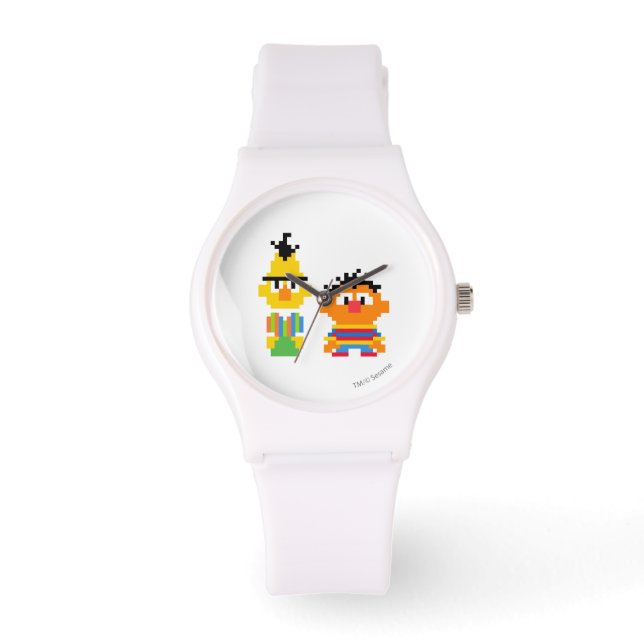 Bert en Ernie Pixel Art Horloge (Voorkant)
